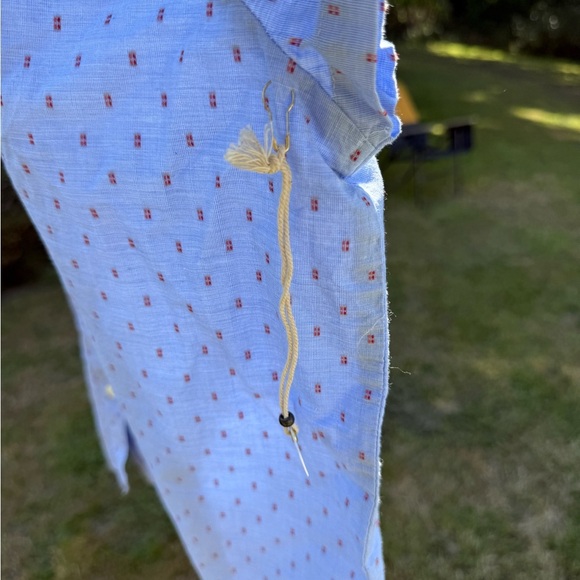 NWT Dylan women’s Blue Polka Dot Blouse with Flutter Sleeves size small - Picture 5 of 6